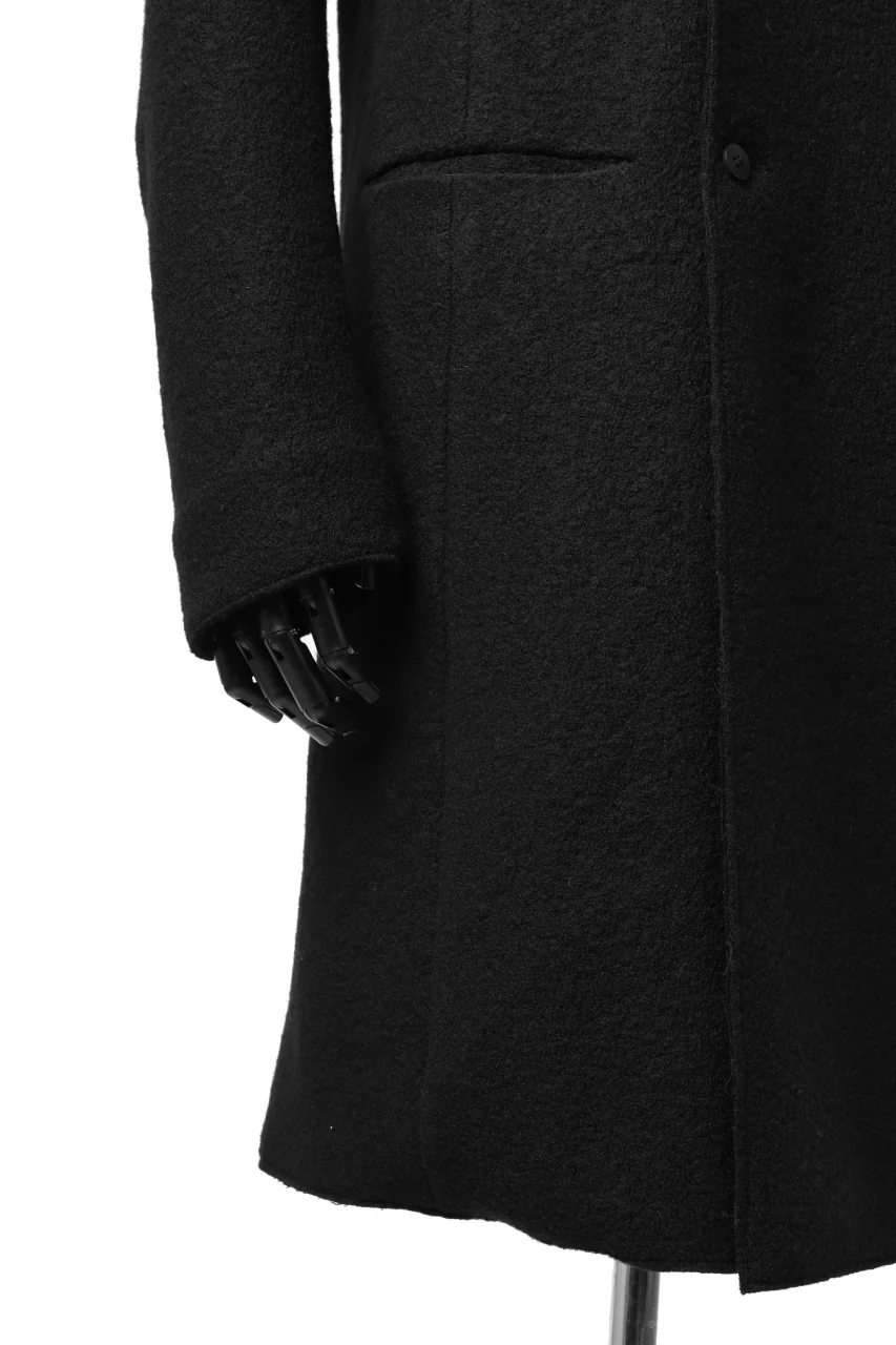 daub LAPELLESS COAT / VIRGIN WOOL (BLACK) - Image 19