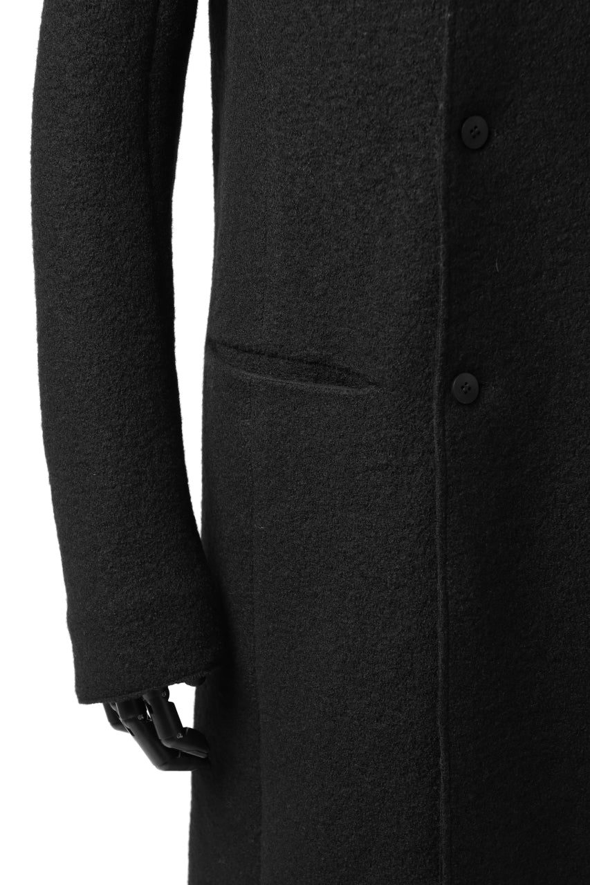 daub LAPELLESS COAT / VIRGIN WOOL (BLACK) - Image 21