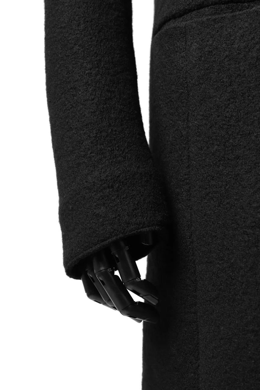 daub LAPELLESS COAT / VIRGIN WOOL (BLACK) - Image 22