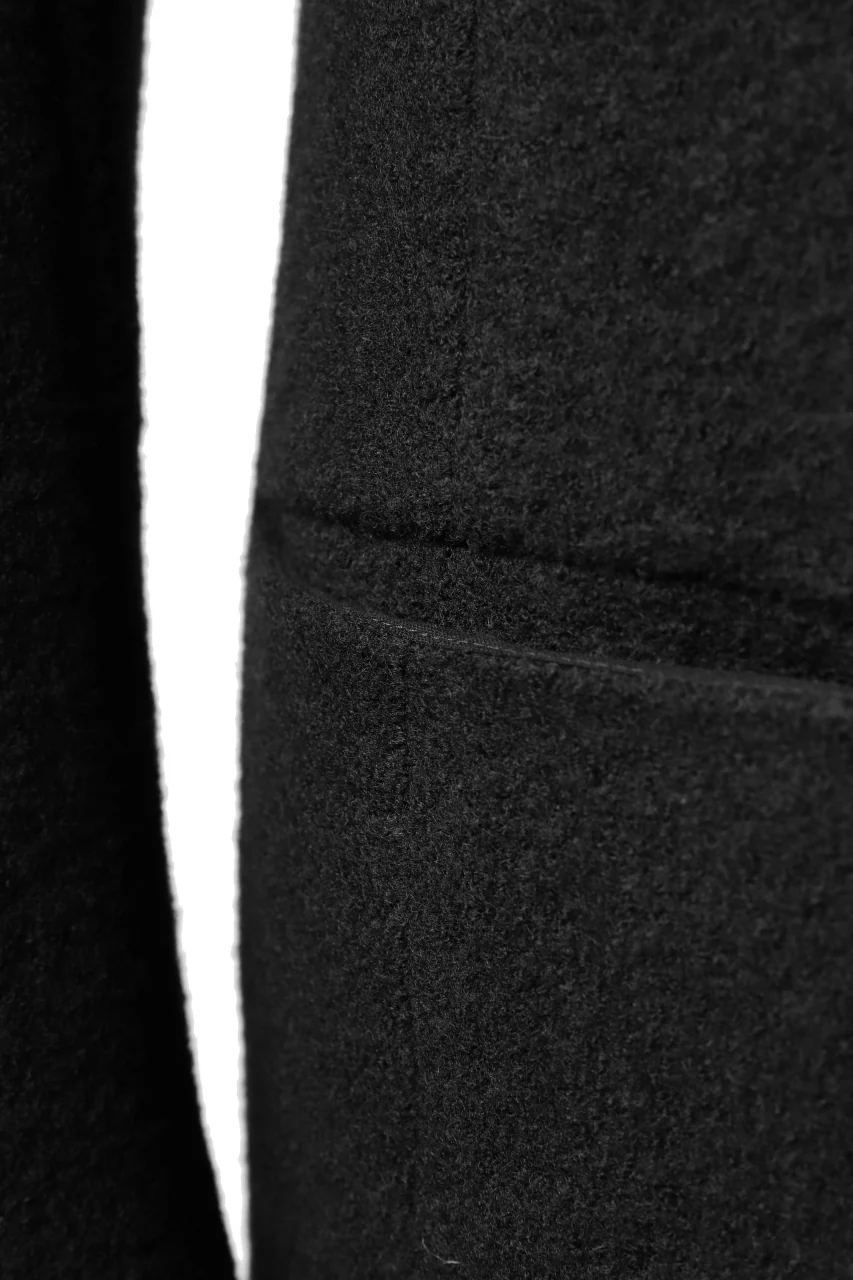 daub LAPELLESS COAT / VIRGIN WOOL (BLACK) - Image 23