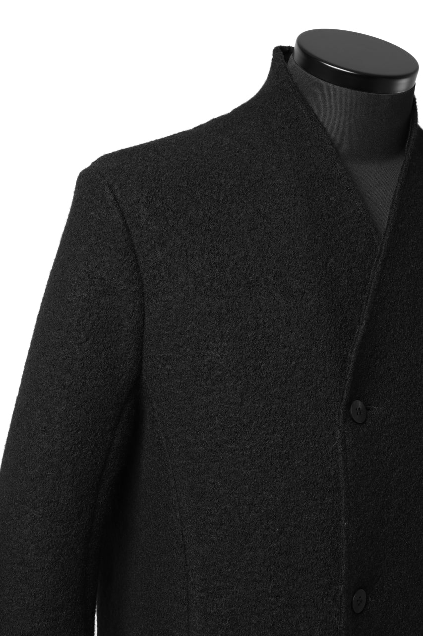 daub LAPELLESS COAT / VIRGIN WOOL (BLACK) - Image 24