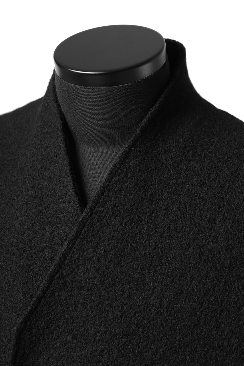 daub LAPELLESS COAT / VIRGIN WOOL (BLACK) - Image 25