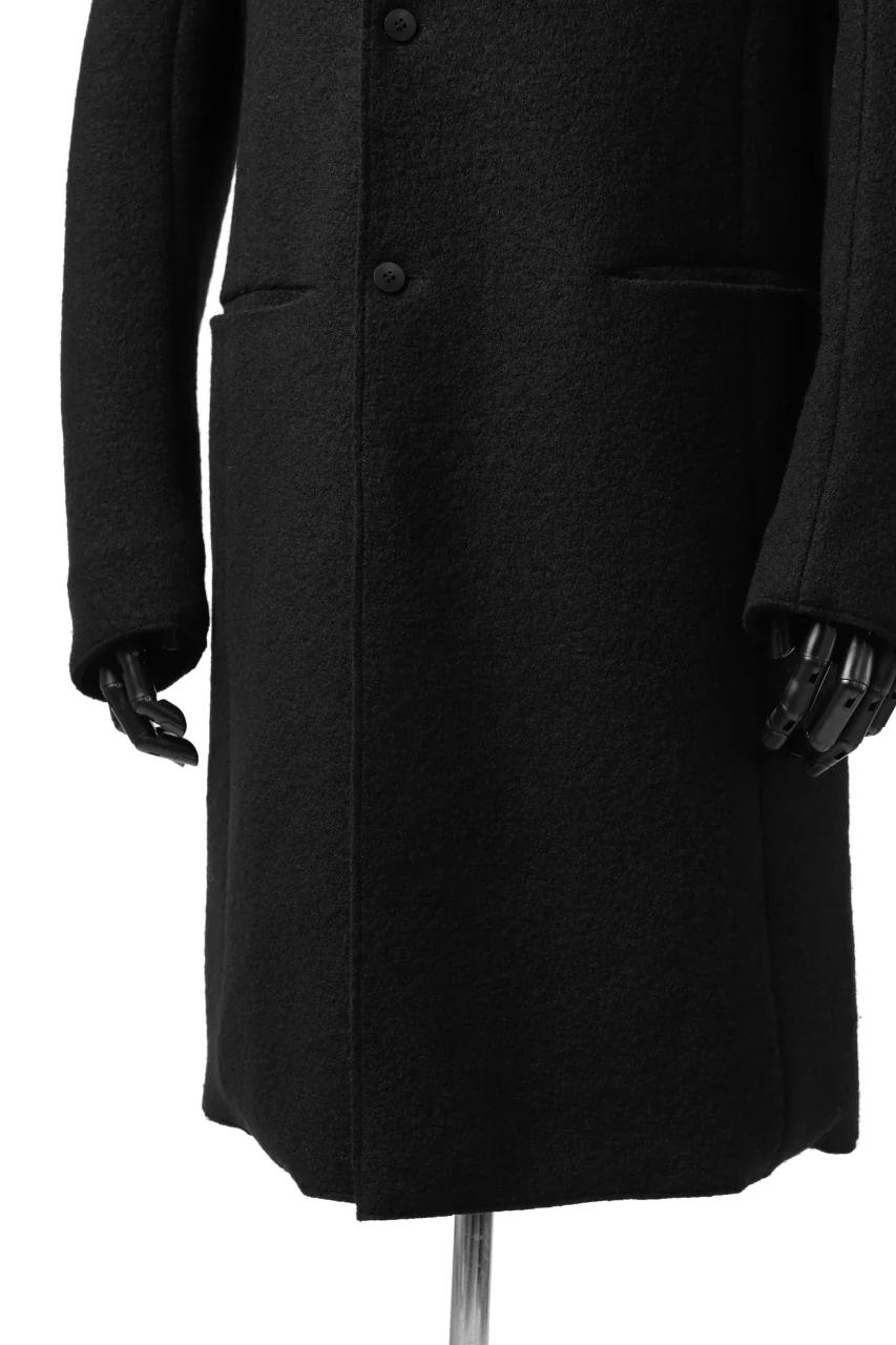 daub LAPELLESS COAT / VIRGIN WOOL (BLACK) - Image 27