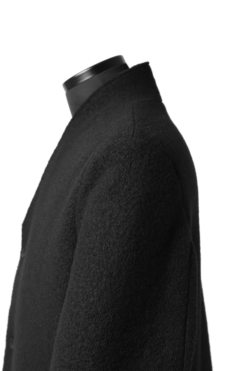 daub LAPELLESS COAT / VIRGIN WOOL (BLACK) - Image 28