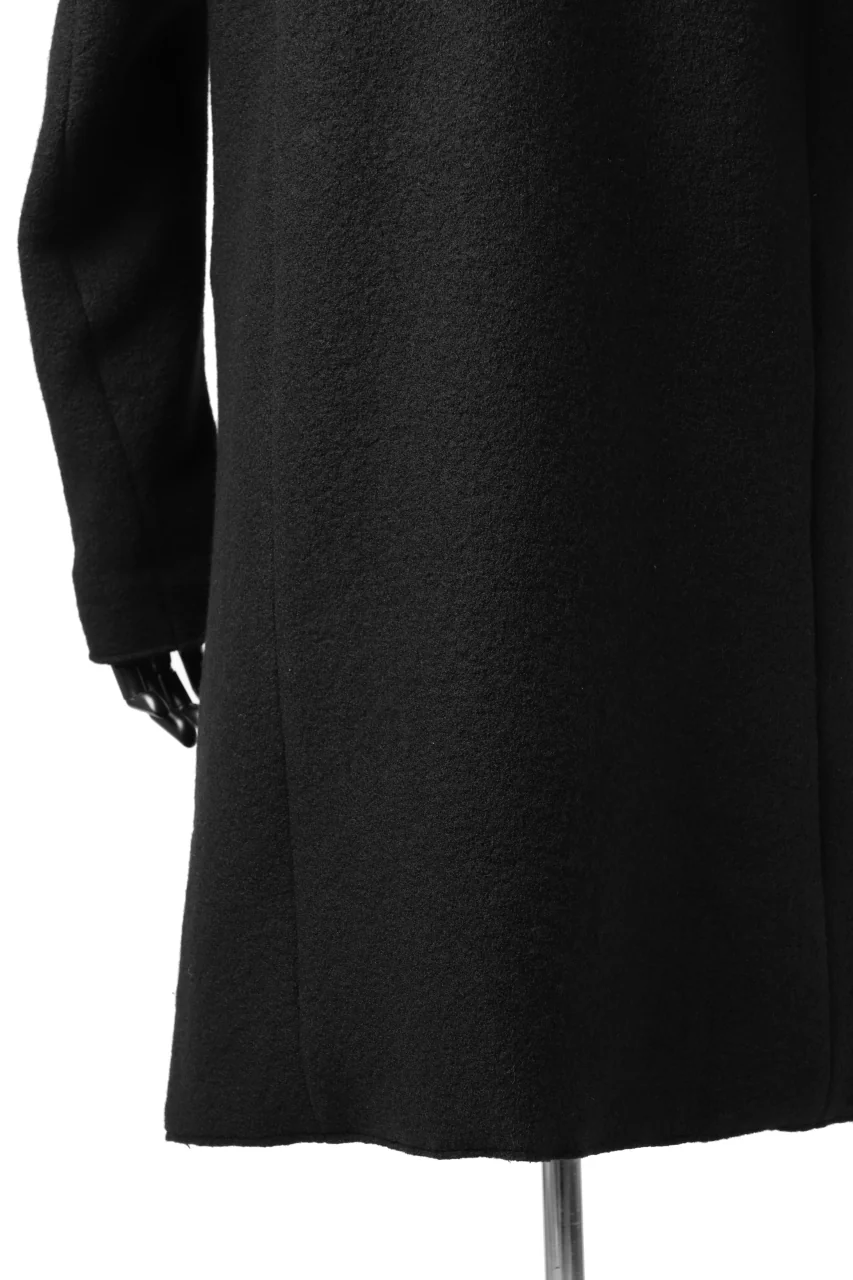 daub LAPELLESS COAT / VIRGIN WOOL (BLACK) - Image 31