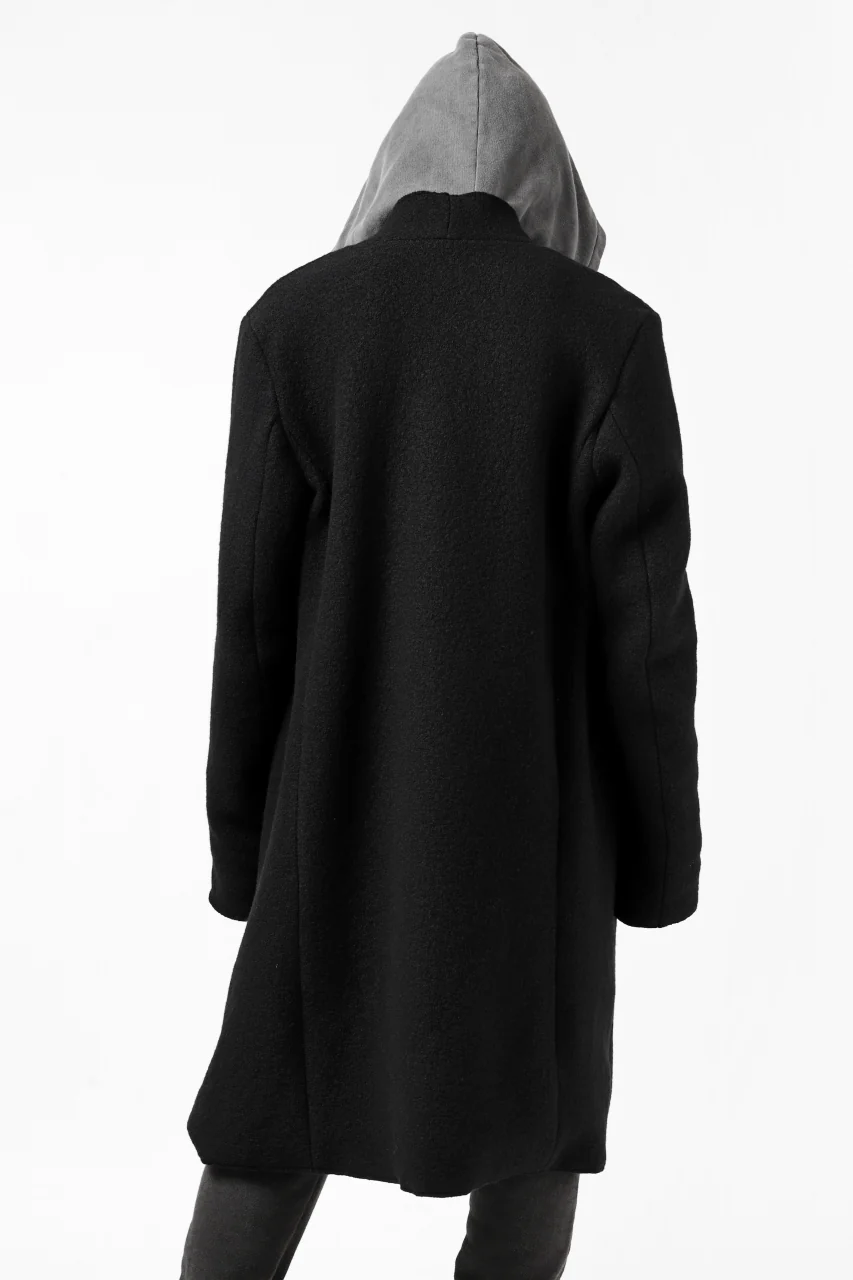 daub LAPELLESS COAT / VIRGIN WOOL (BLACK) - Image 38