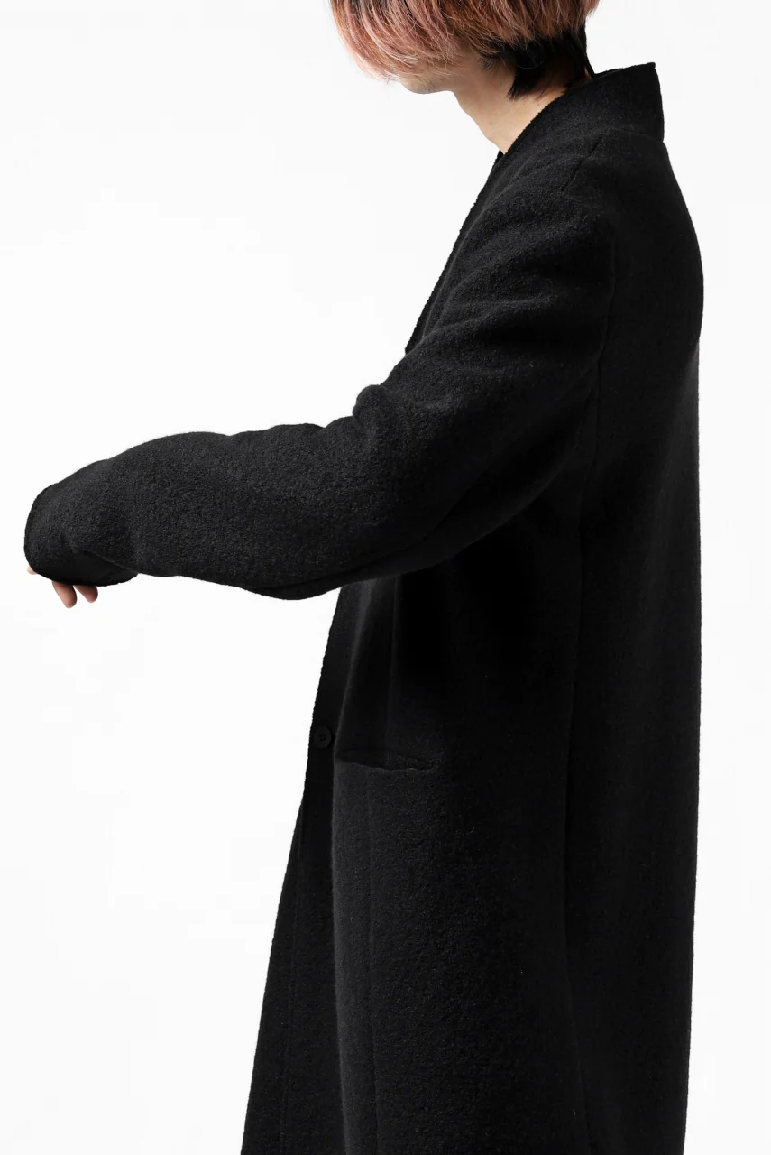 daub LAPELLESS COAT / VIRGIN WOOL (BLACK) - Image 39