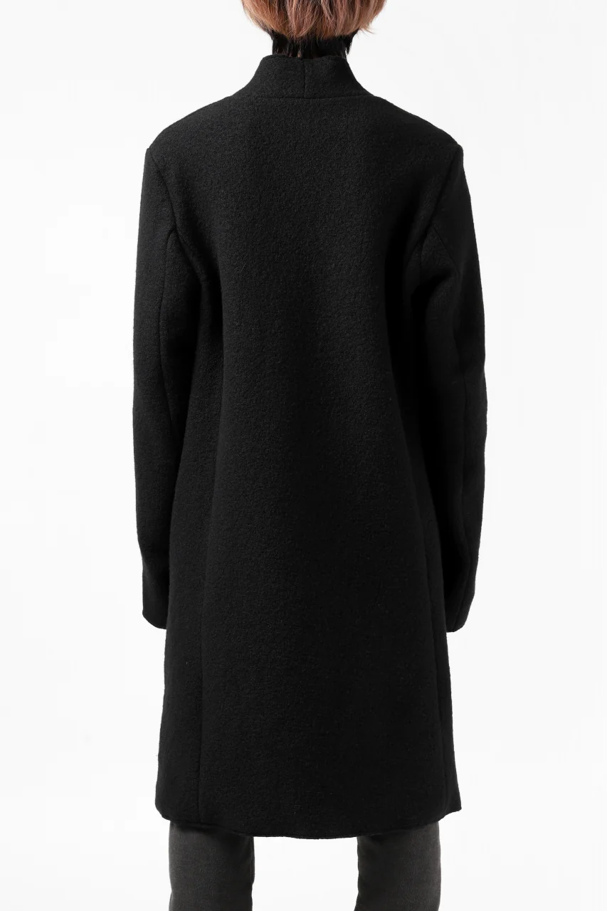 daub LAPELLESS COAT / VIRGIN WOOL (BLACK) - Image 4