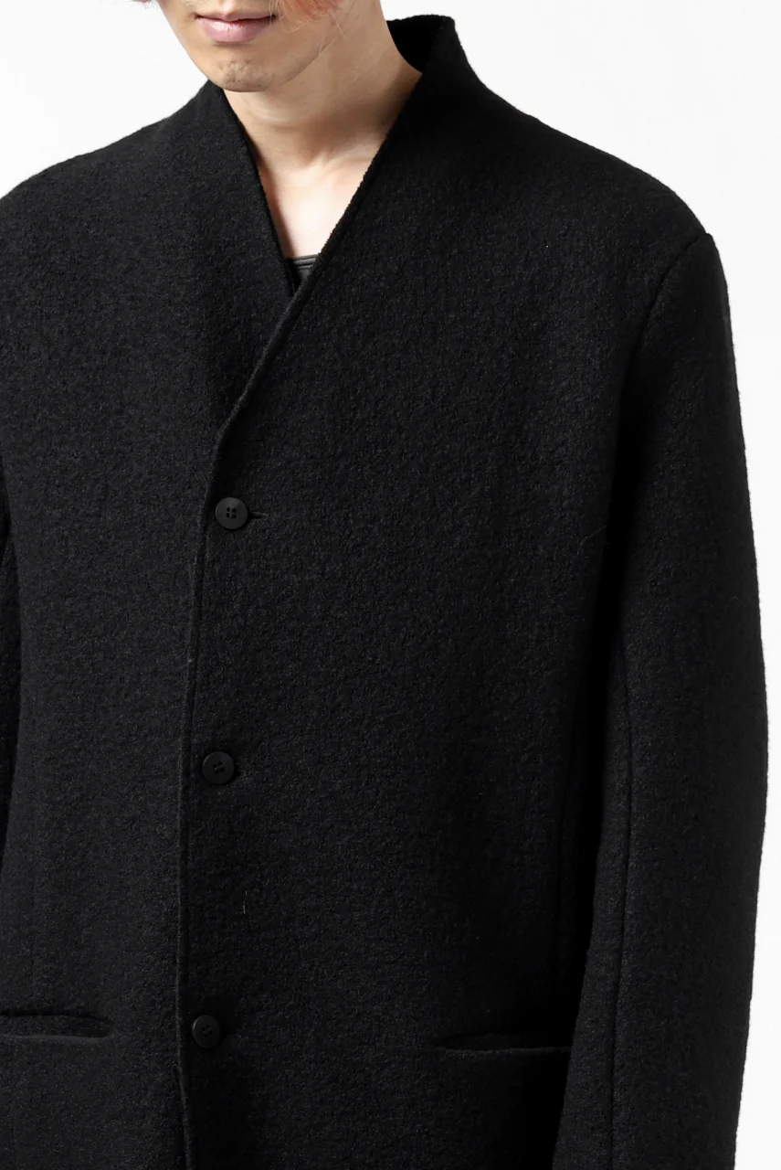 daub LAPELLESS COAT / VIRGIN WOOL (BLACK) - Image 40