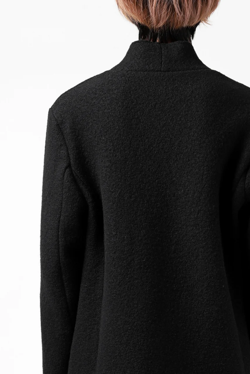 daub LAPELLESS COAT / VIRGIN WOOL (BLACK) - Image 43
