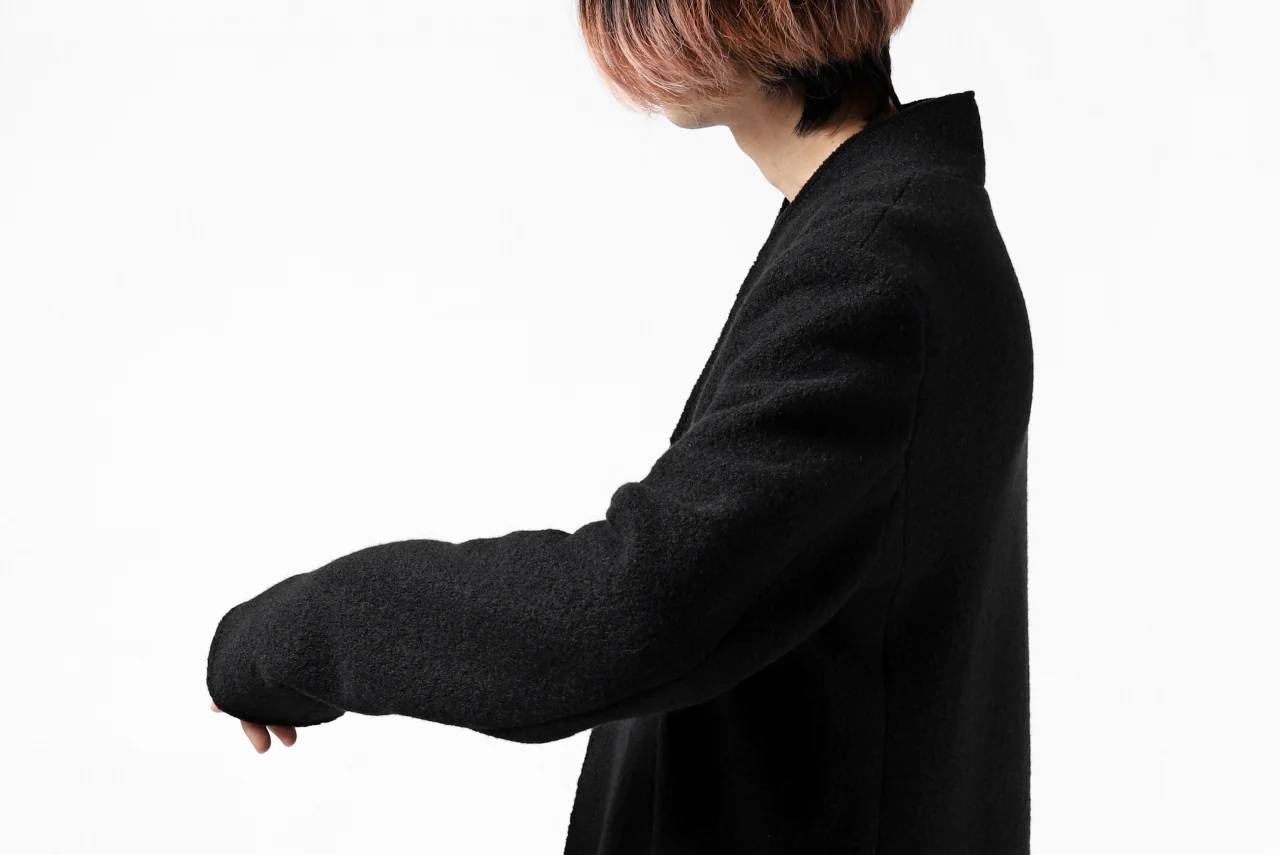 daub LAPELLESS COAT / VIRGIN WOOL (BLACK) - Image 47