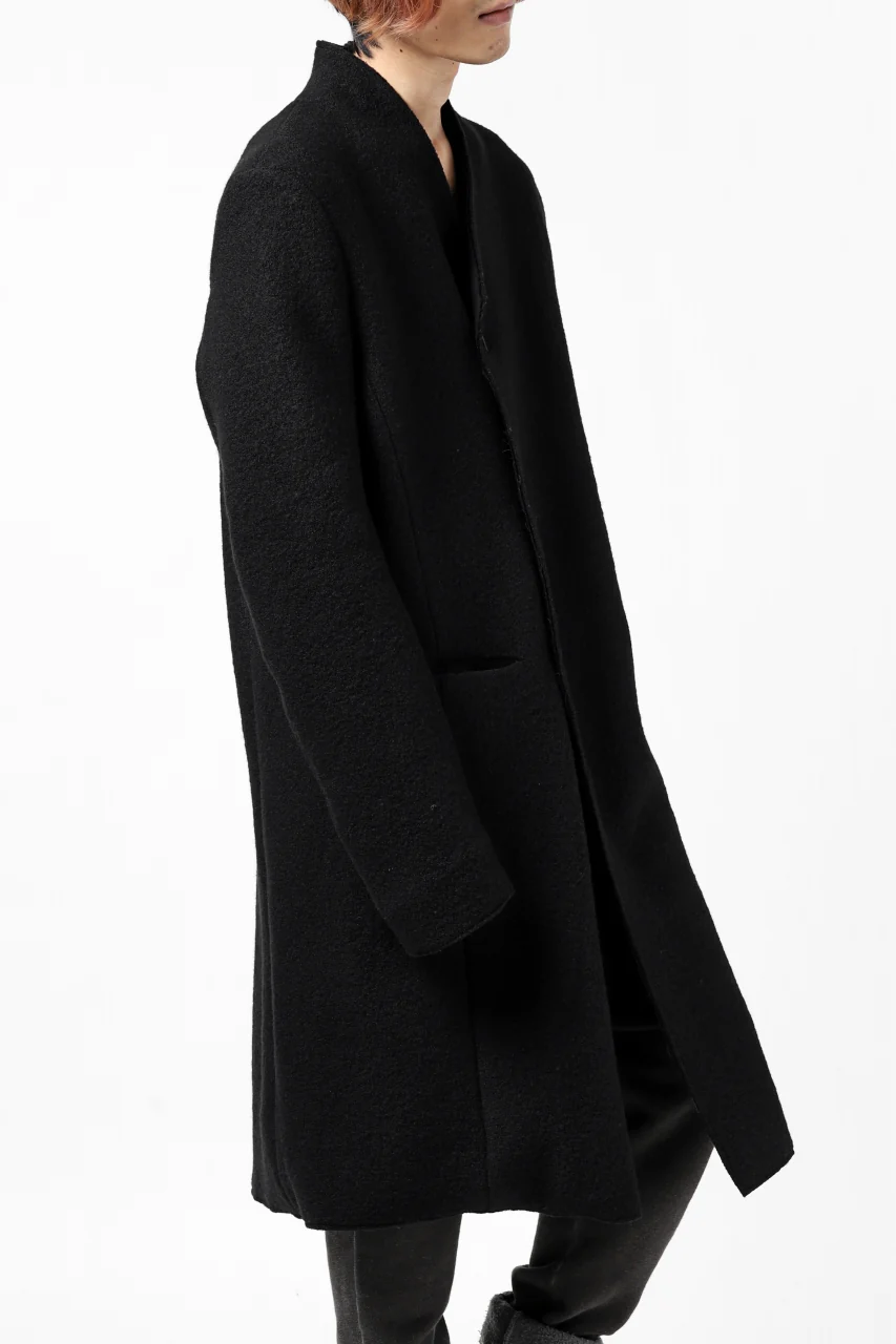 daub LAPELLESS COAT / VIRGIN WOOL (BLACK) - Image 5
