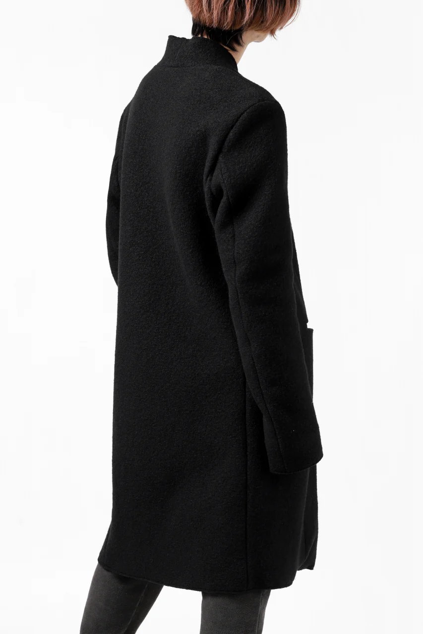 daub LAPELLESS COAT / VIRGIN WOOL (BLACK) - Image 7