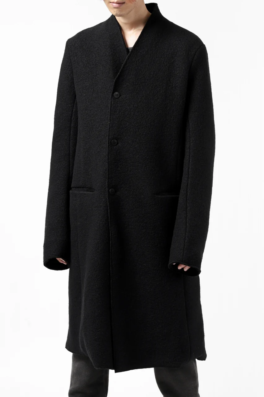 daub LAPELLESS COAT / VIRGIN WOOL (BLACK) - Image 9