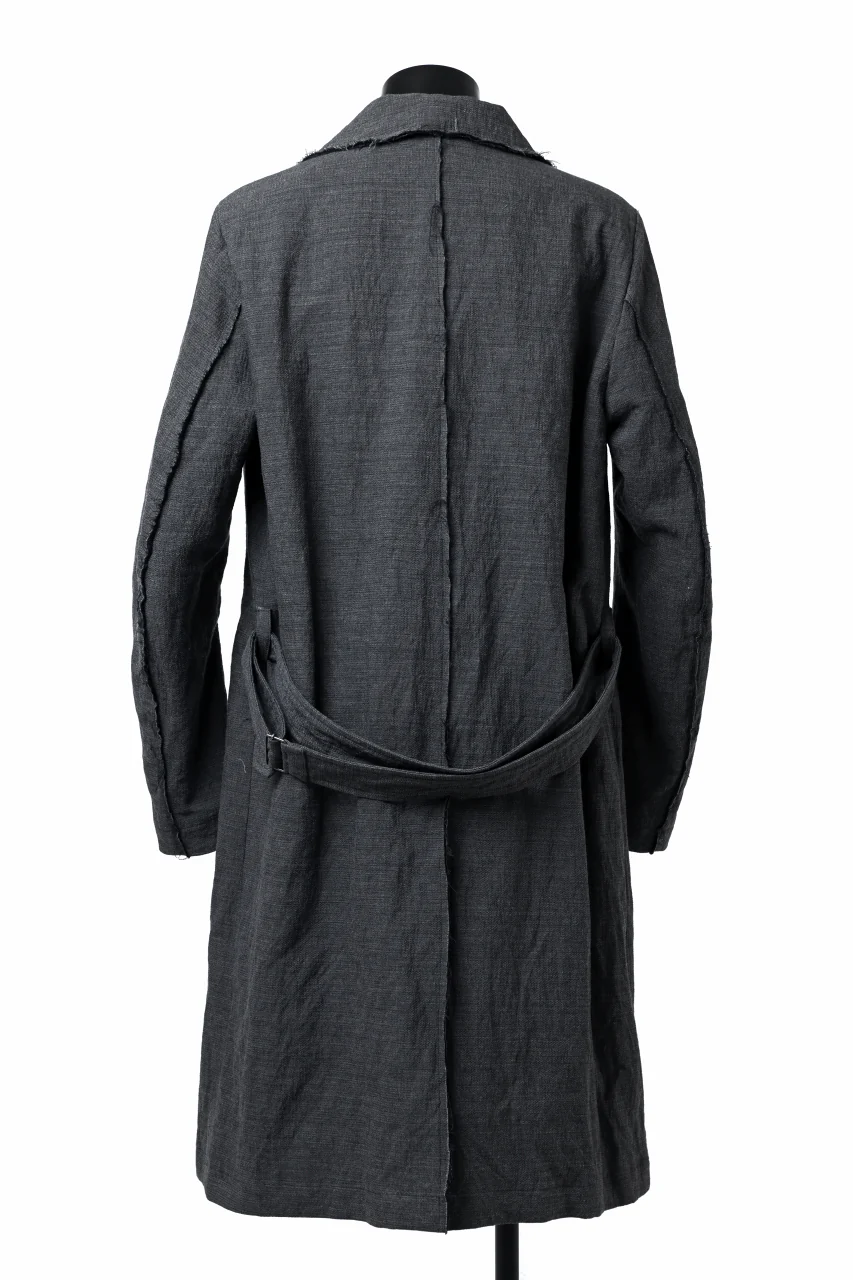 daub OFFICERS OVER COAT / VIRGIN WOOL + METALLIC FIBER (DARK GREY) - Image 10