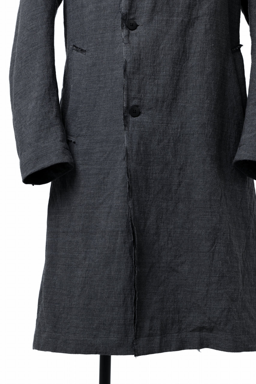 daub OFFICERS OVER COAT / VIRGIN WOOL + METALLIC FIBER (DARK GREY) - Image 14