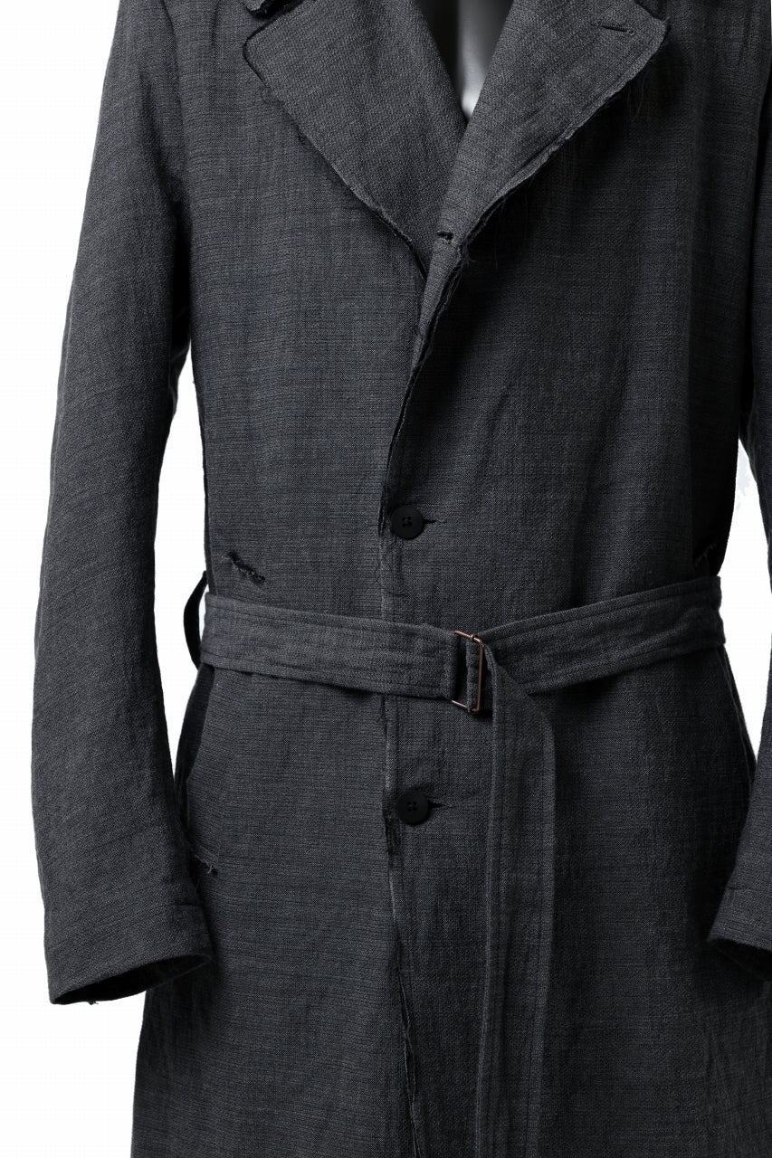 daub OFFICERS OVER COAT / VIRGIN WOOL + METALLIC FIBER (DARK GREY) - Image 17