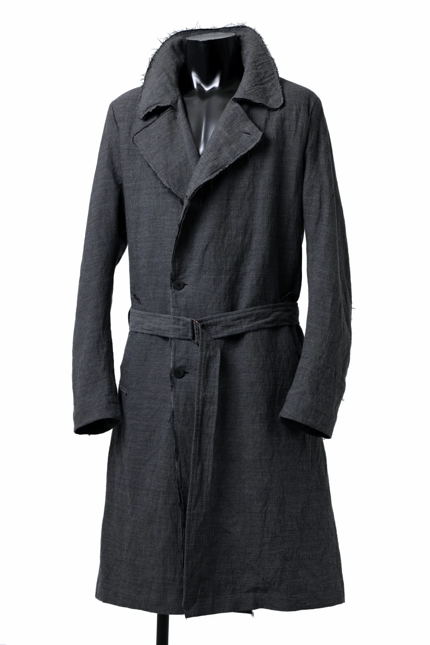 daub OFFICERS OVER COAT / VIRGIN WOOL + METALLIC FIBER (DARK GREY) - Image 2