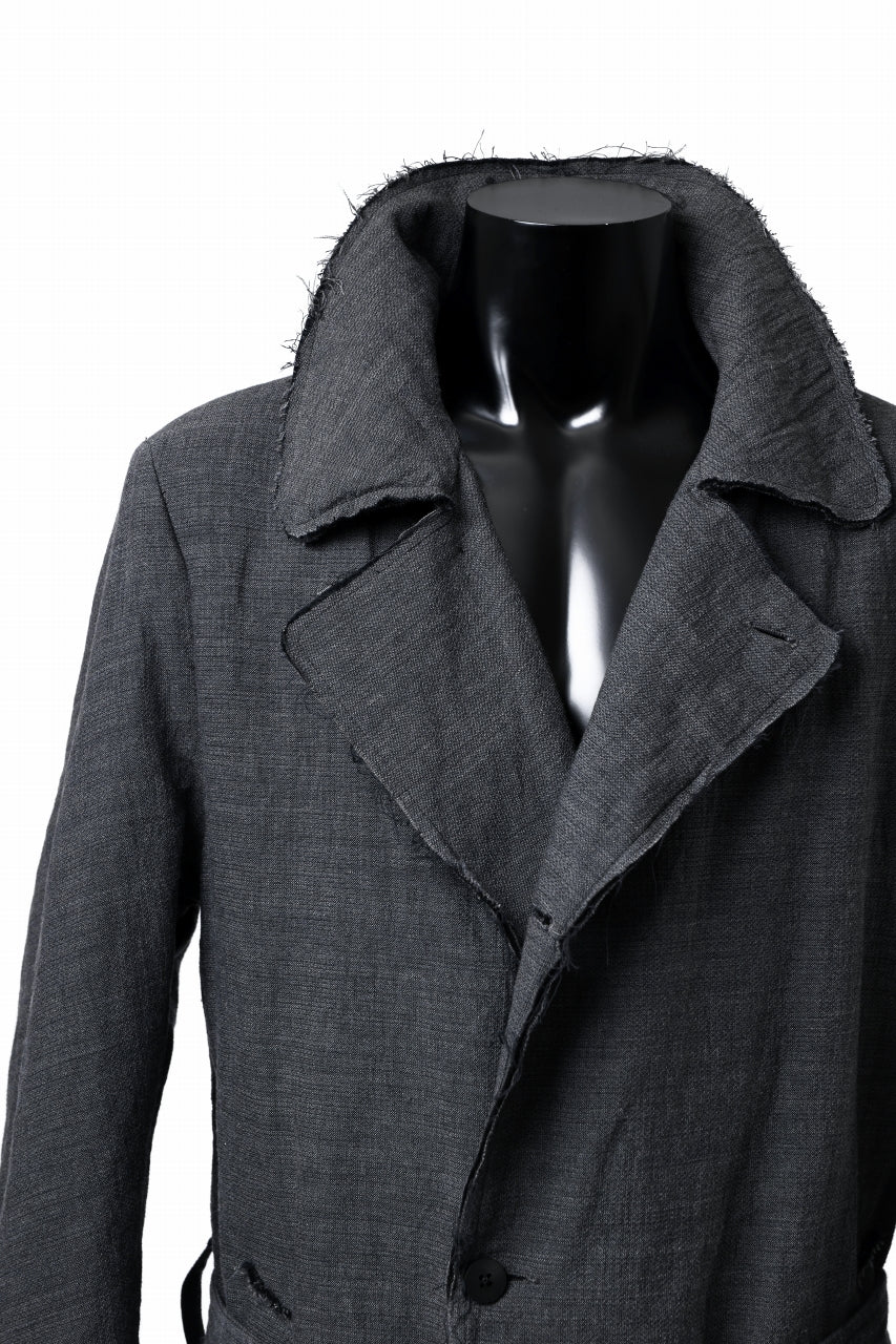 daub OFFICERS OVER COAT / VIRGIN WOOL + METALLIC FIBER (DARK GREY) - Image 20