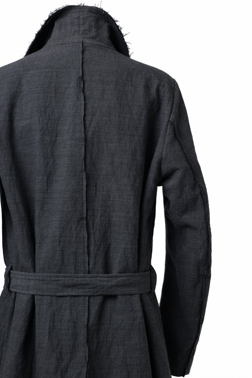 daub OFFICERS OVER COAT / VIRGIN WOOL + METALLIC FIBER (DARK GREY) - Image 24