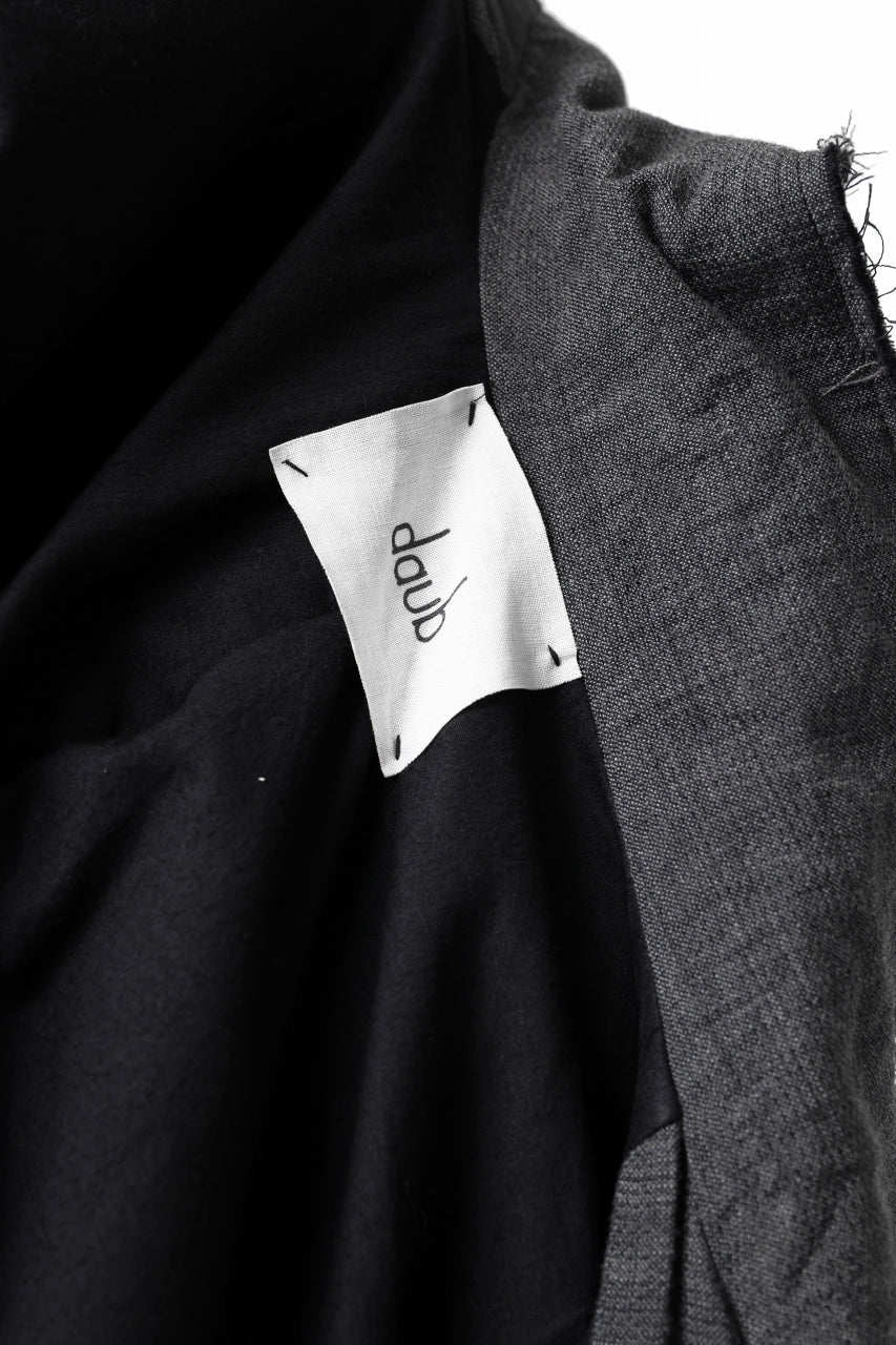 daub OFFICERS OVER COAT / VIRGIN WOOL + METALLIC FIBER (DARK GREY) - Image 28
