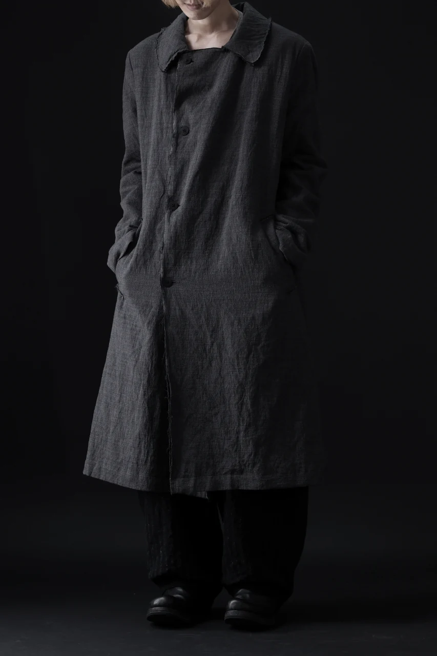 daub OFFICERS OVER COAT / VIRGIN WOOL + METALLIC FIBER (DARK GREY) - Image 29