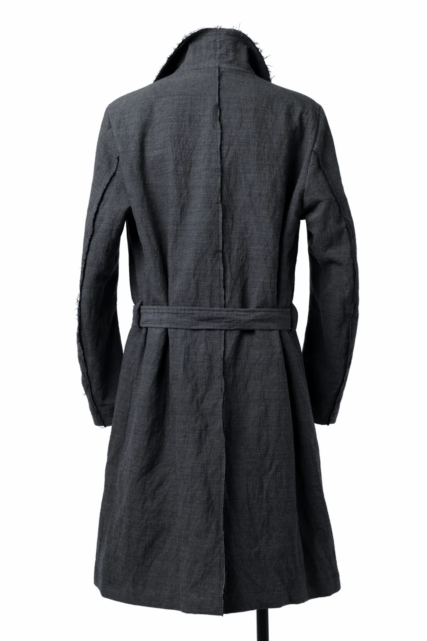 daub OFFICERS OVER COAT / VIRGIN WOOL + METALLIC FIBER (DARK GREY) - Image 3