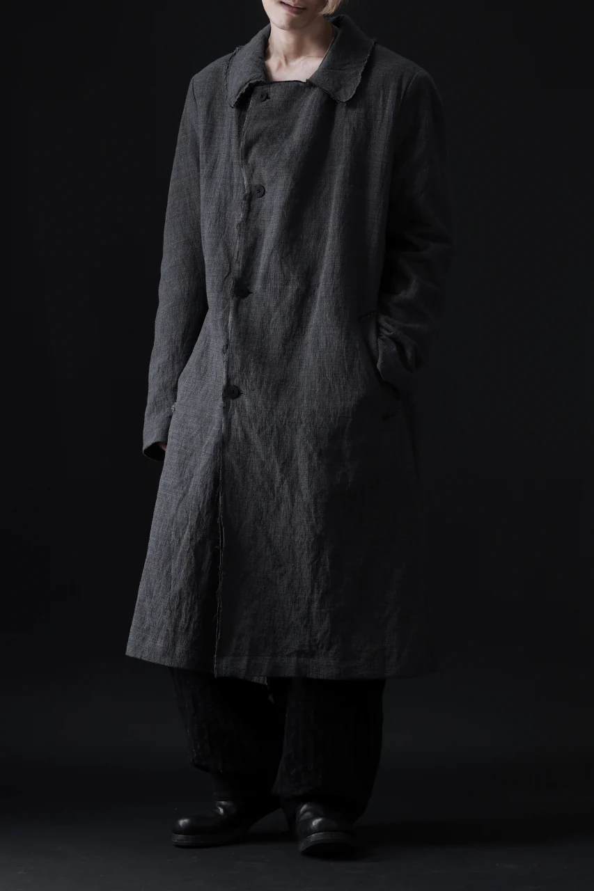 daub OFFICERS OVER COAT / VIRGIN WOOL + METALLIC FIBER (DARK GREY) - Image 30