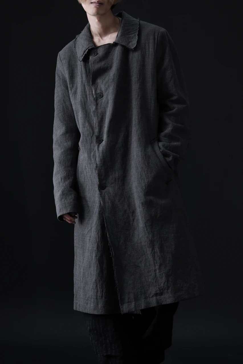 daub OFFICERS OVER COAT / VIRGIN WOOL + METALLIC FIBER (DARK GREY) - Image 31