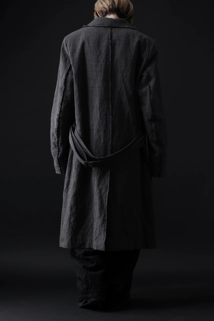 daub OFFICERS OVER COAT / VIRGIN WOOL + METALLIC FIBER (DARK GREY) - Image 32