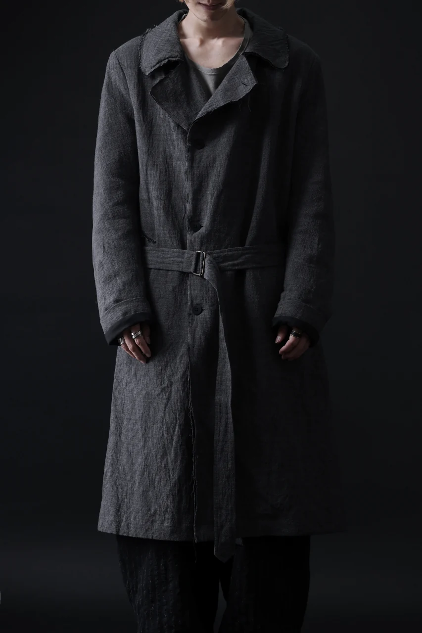 daub OFFICERS OVER COAT / VIRGIN WOOL + METALLIC FIBER (DARK GREY) - Image 35