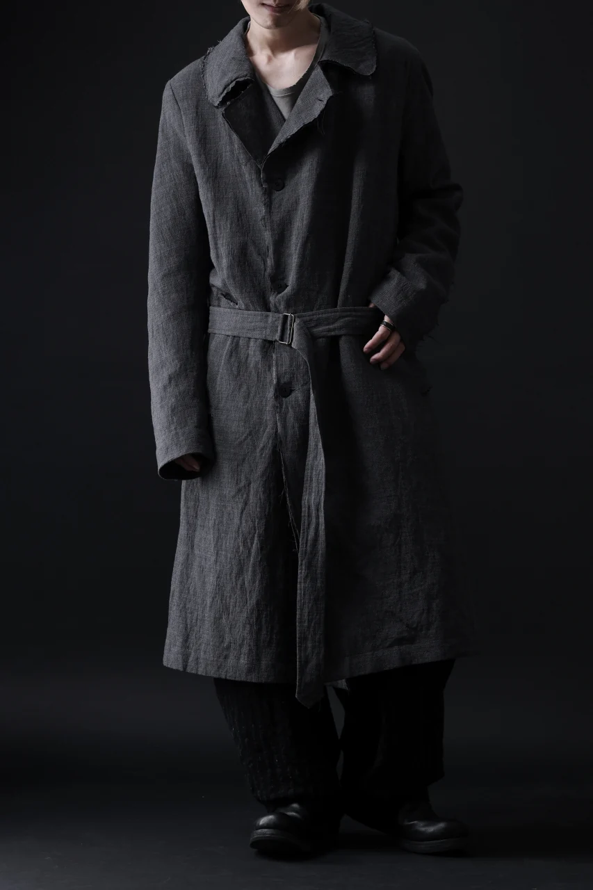 daub OFFICERS OVER COAT / VIRGIN WOOL + METALLIC FIBER (DARK GREY) - Image 36