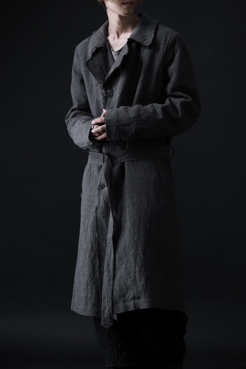 daub OFFICERS OVER COAT / VIRGIN WOOL + METALLIC FIBER (DARK GREY) - Image 37