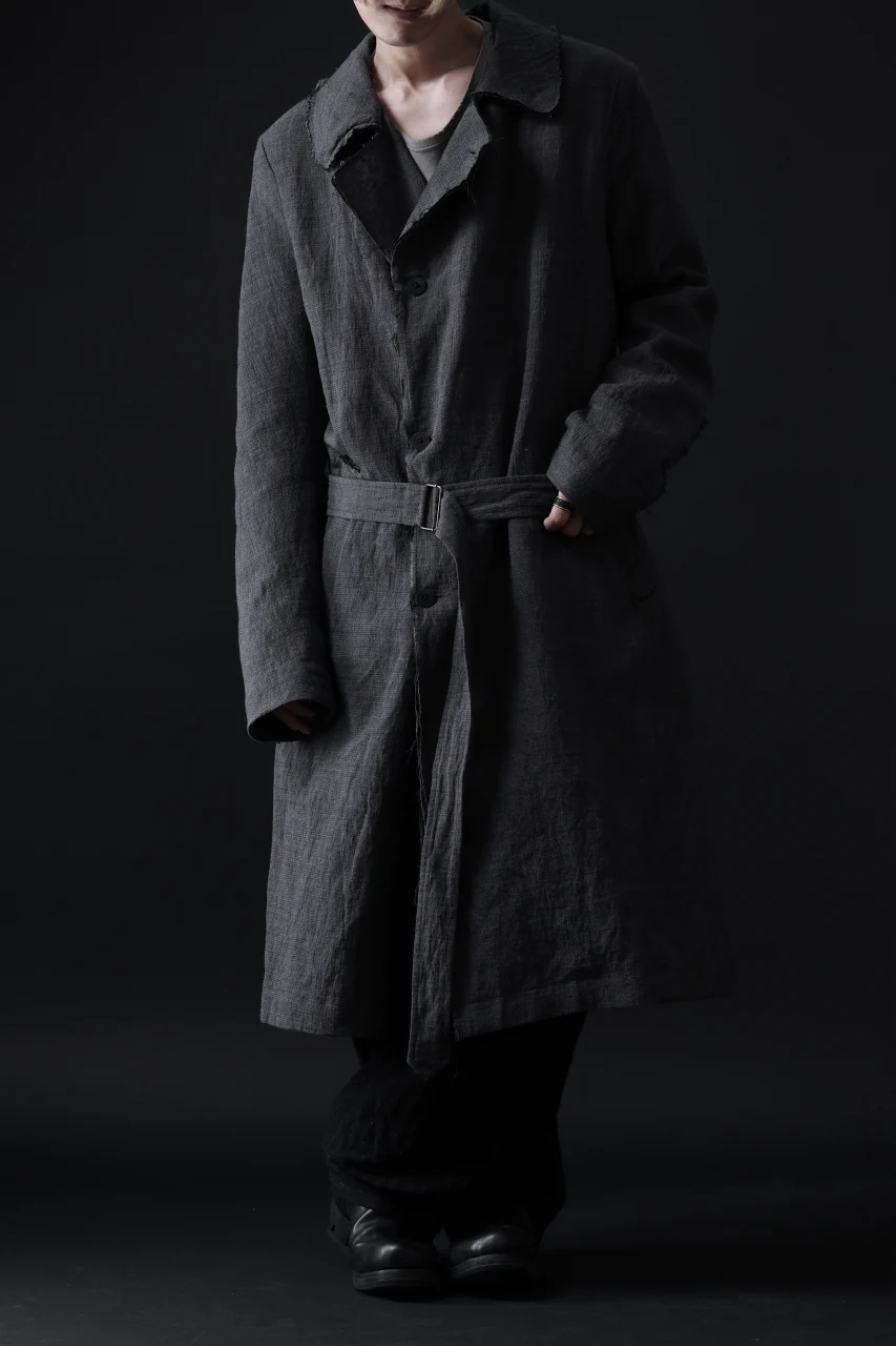 daub OFFICERS OVER COAT / VIRGIN WOOL + METALLIC FIBER (DARK GREY) - Image 38