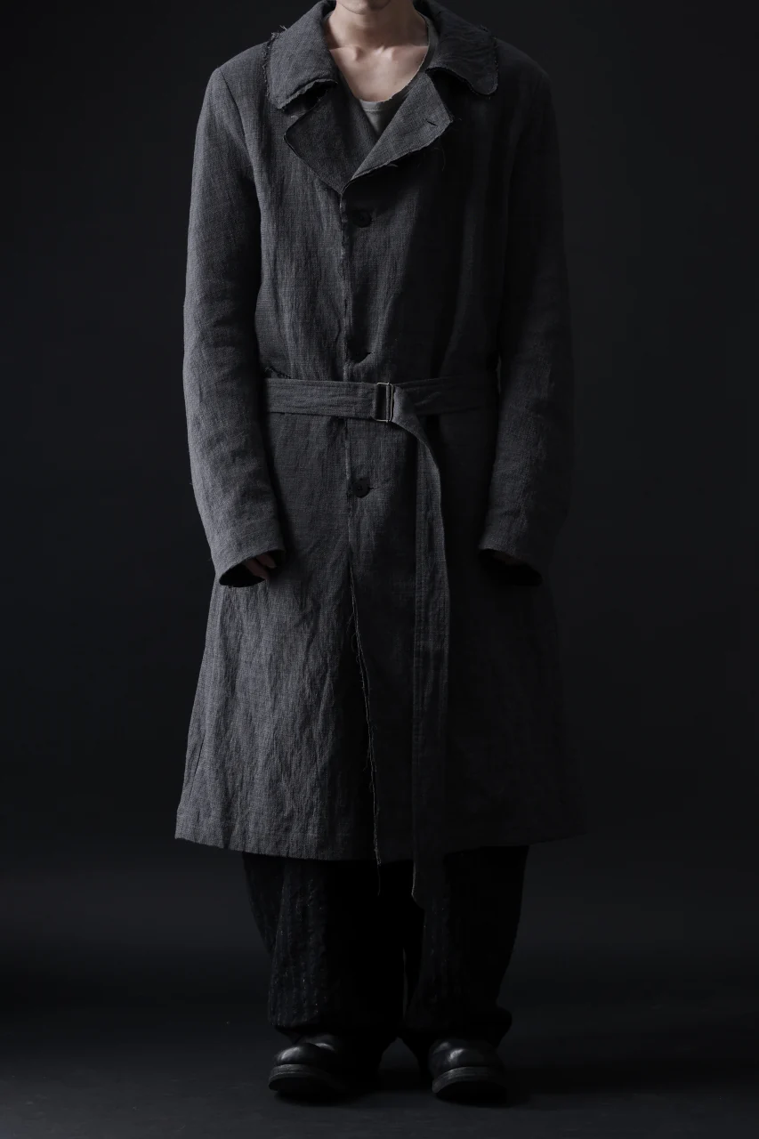 daub OFFICERS OVER COAT / VIRGIN WOOL + METALLIC FIBER (DARK GREY) - Image 39