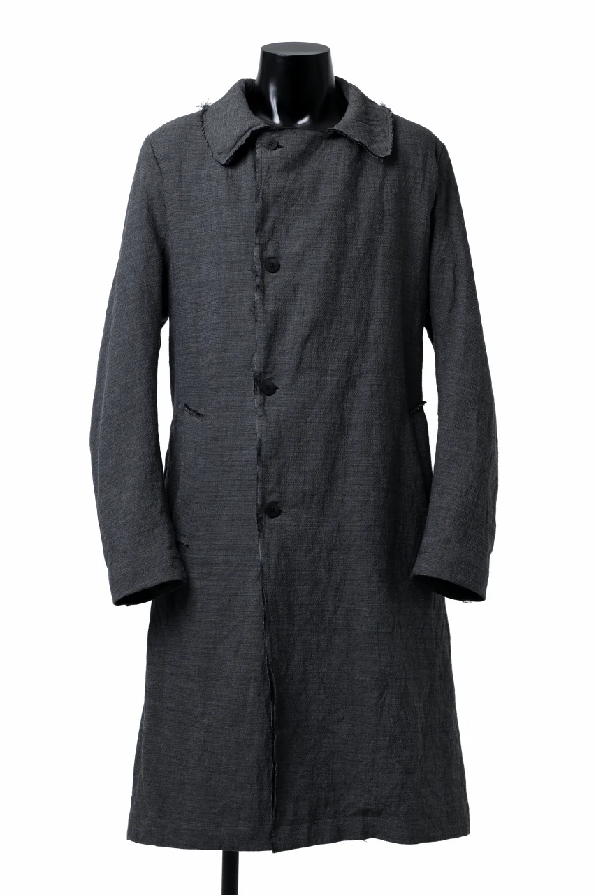 daub OFFICERS OVER COAT / VIRGIN WOOL + METALLIC FIBER (DARK GREY) - Image 4