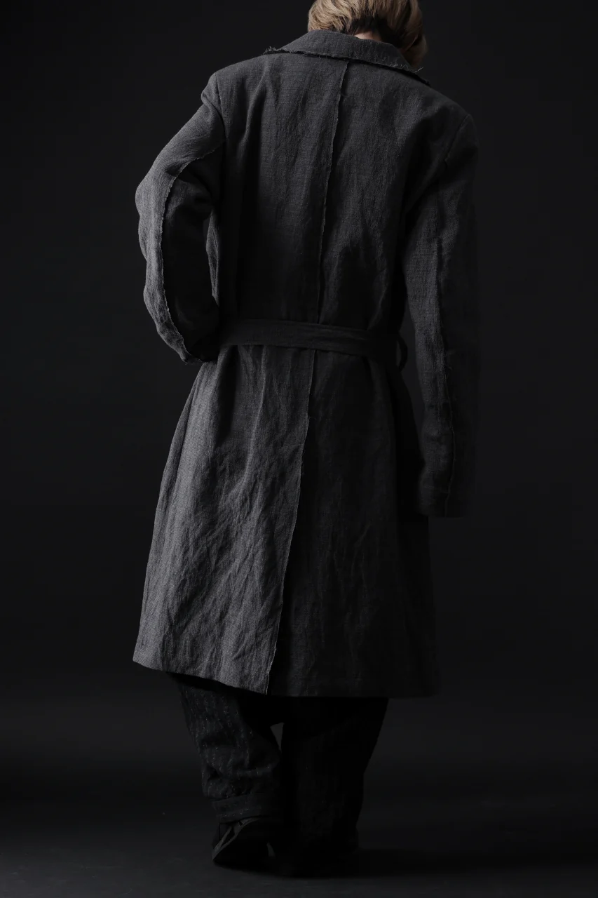 daub OFFICERS OVER COAT / VIRGIN WOOL + METALLIC FIBER (DARK GREY) - Image 40