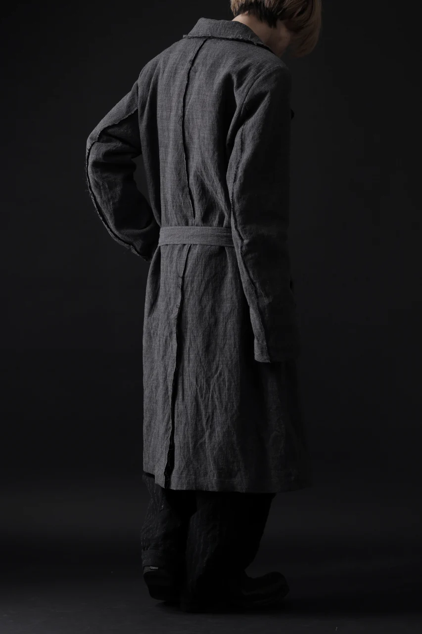 daub OFFICERS OVER COAT / VIRGIN WOOL + METALLIC FIBER (DARK GREY) - Image 41