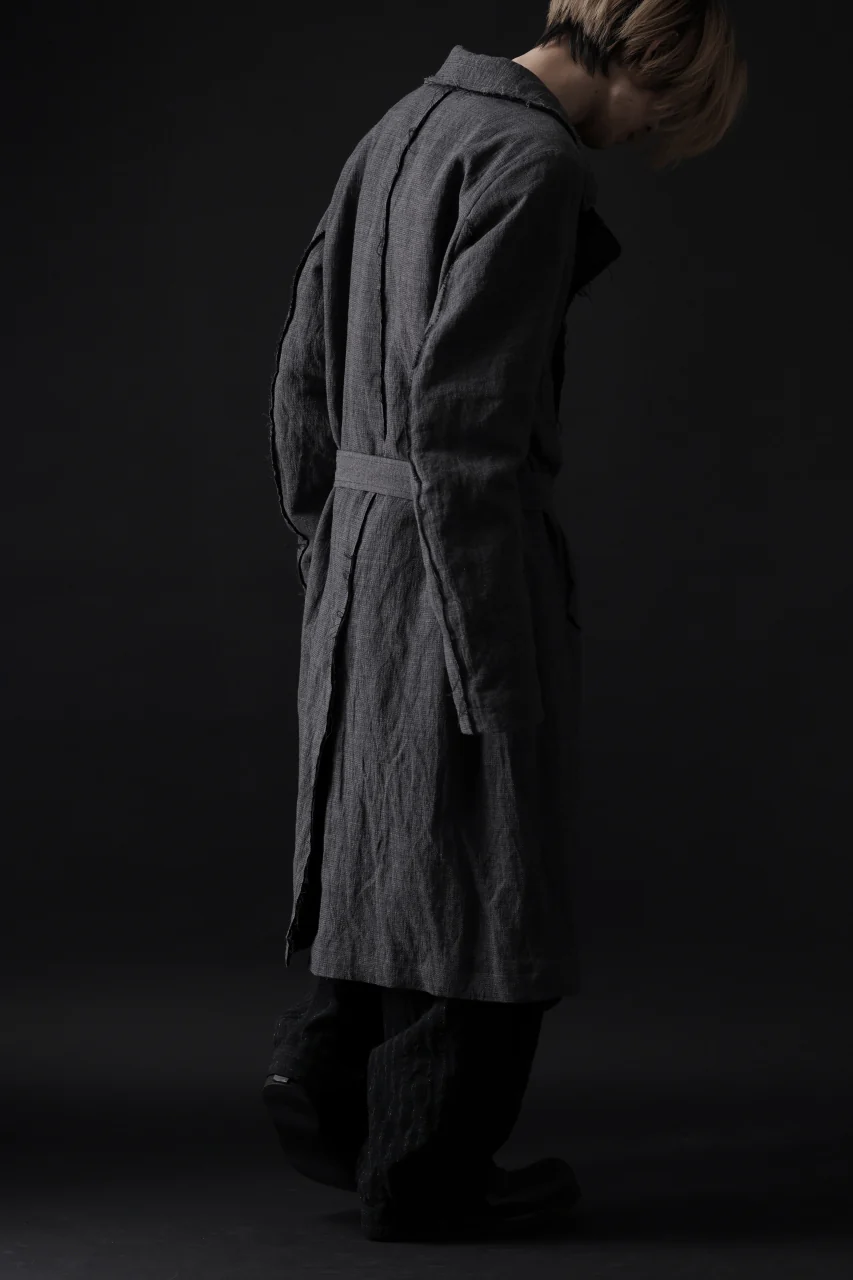 daub OFFICERS OVER COAT / VIRGIN WOOL + METALLIC FIBER (DARK GREY) - Image 42
