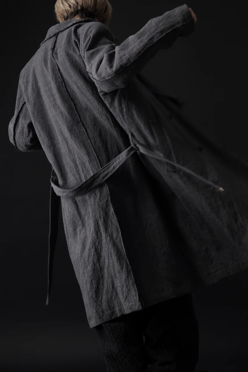 daub OFFICERS OVER COAT / VIRGIN WOOL + METALLIC FIBER (DARK GREY) - Image 44
