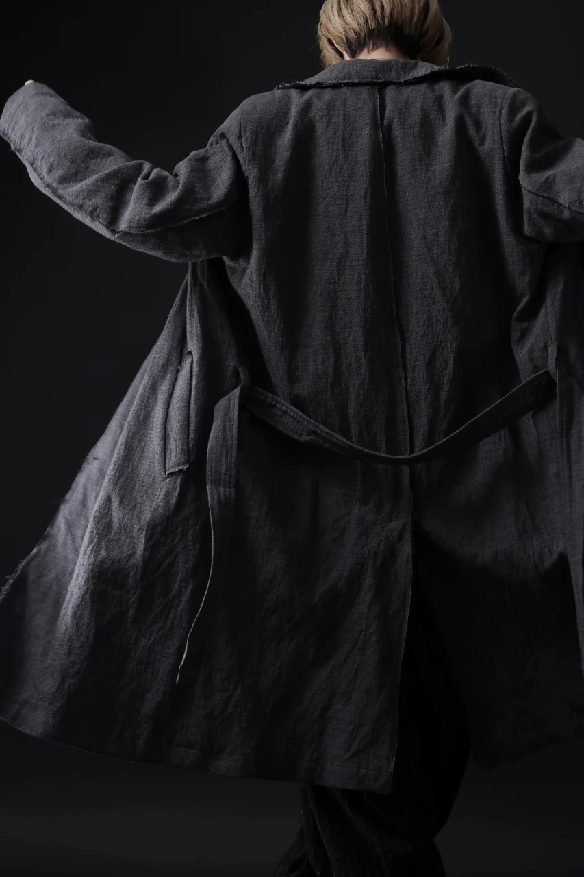 daub OFFICERS OVER COAT / VIRGIN WOOL + METALLIC FIBER (DARK GREY) - Image 45