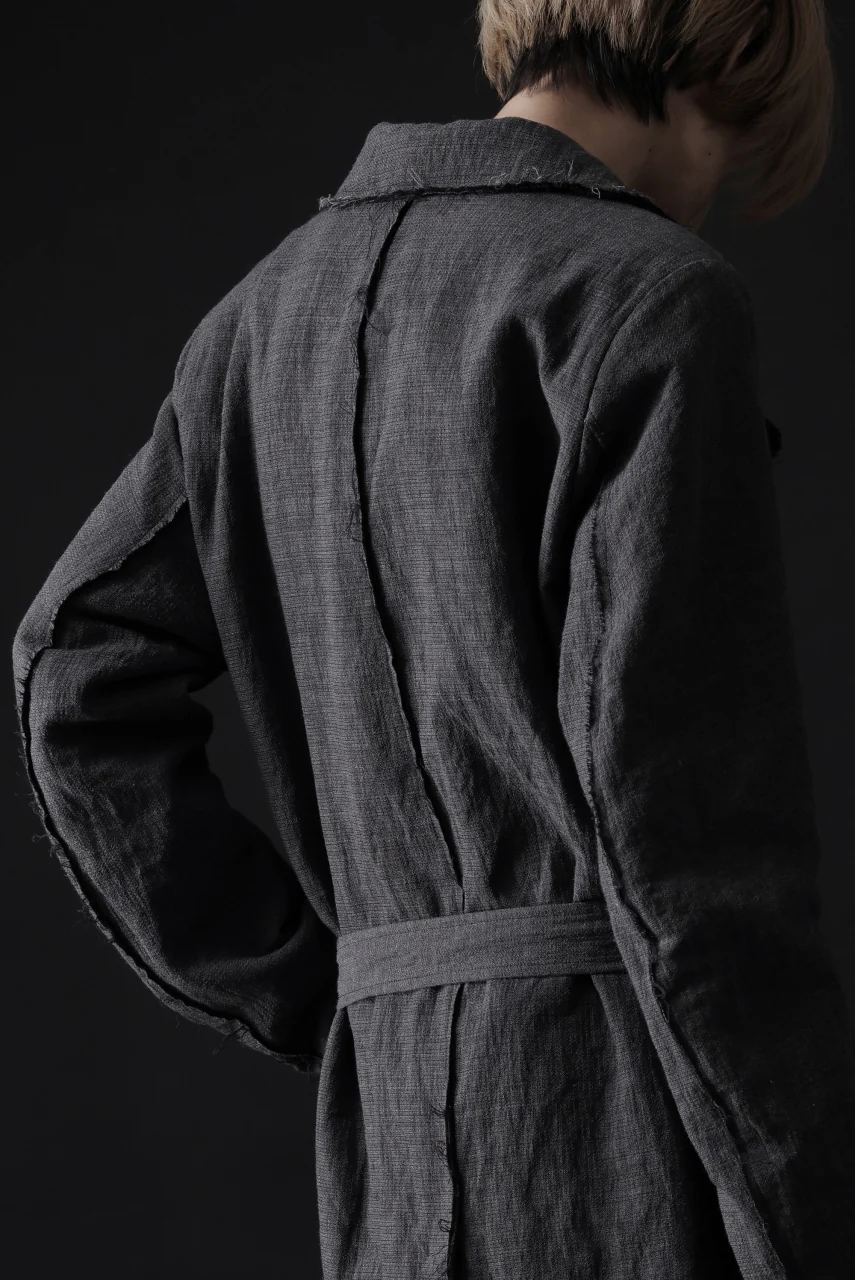 daub OFFICERS OVER COAT / VIRGIN WOOL + METALLIC FIBER (DARK GREY) - Image 49
