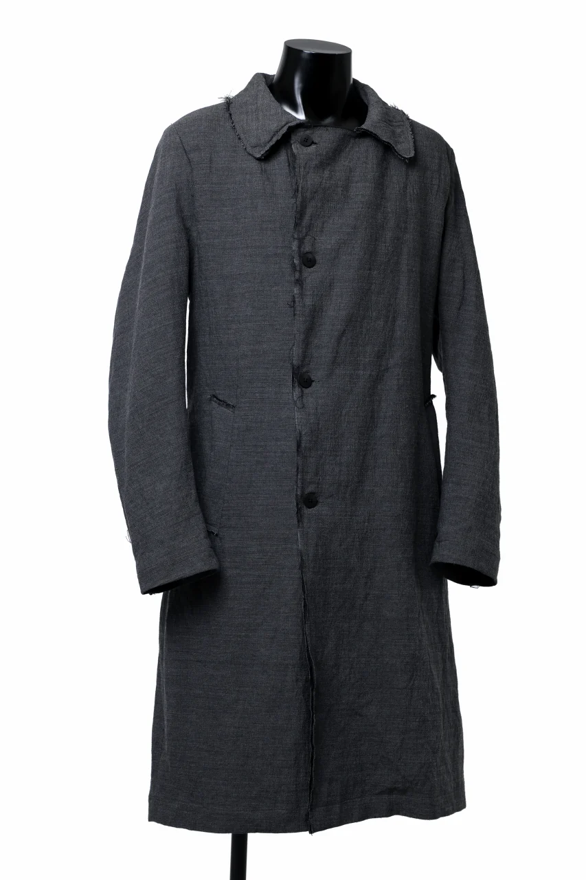 daub OFFICERS OVER COAT / VIRGIN WOOL + METALLIC FIBER (DARK GREY) - Image 5