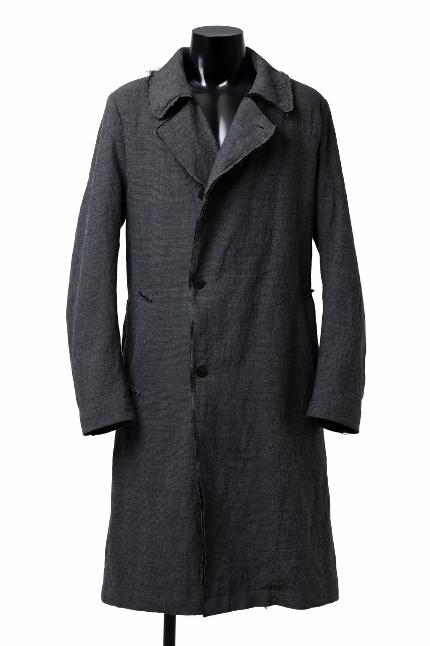 daub OFFICERS OVER COAT / VIRGIN WOOL + METALLIC FIBER (DARK GREY) - Image 6