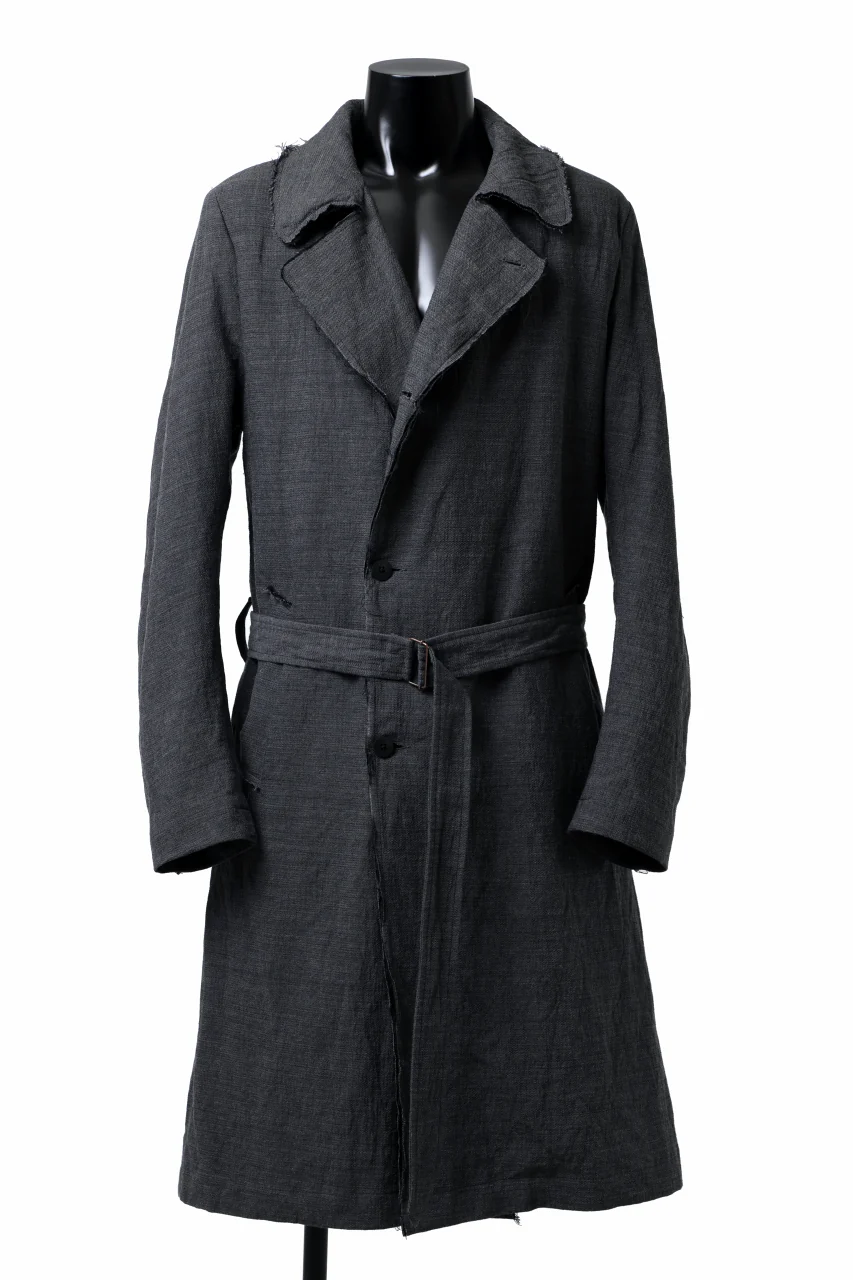 daub OFFICERS OVER COAT / VIRGIN WOOL + METALLIC FIBER (DARK GREY) - Image 7