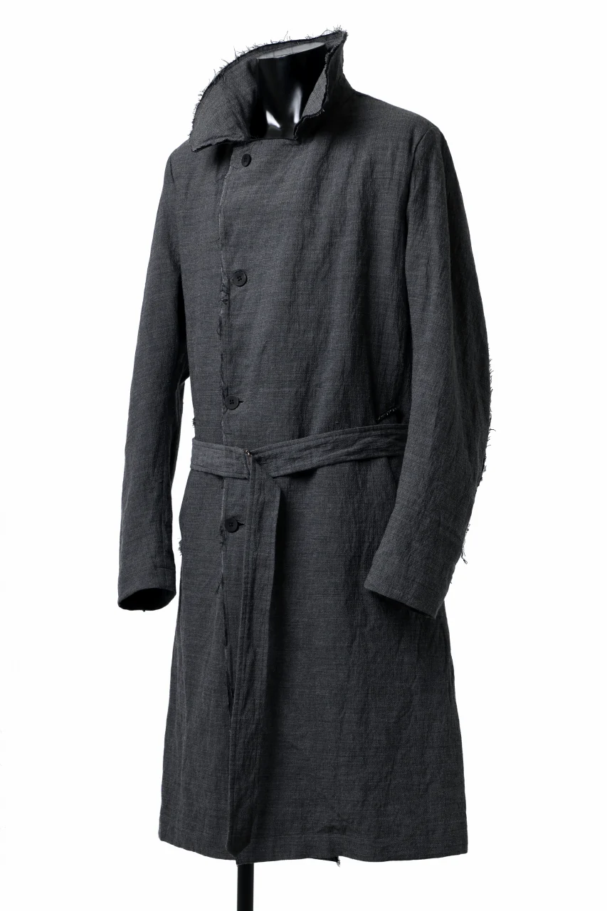 daub OFFICERS OVER COAT / VIRGIN WOOL + METALLIC FIBER (DARK GREY) - Image 8