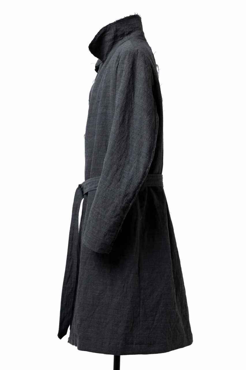 daub OFFICERS OVER COAT / VIRGIN WOOL + METALLIC FIBER (DARK GREY) - Image 9