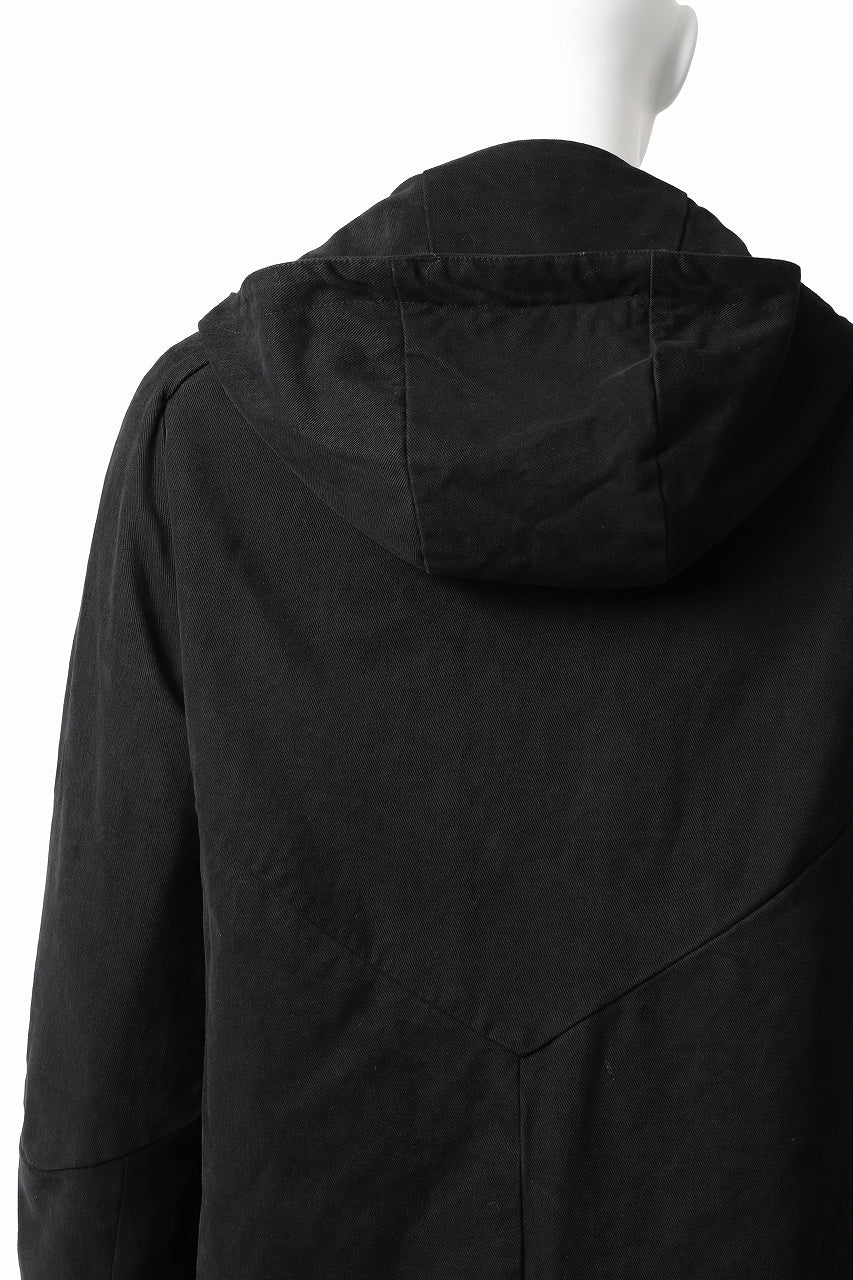 daub PADDED MT-HOOD JACKET / SOFT COTTON TWILL (BLACK) - Image 29