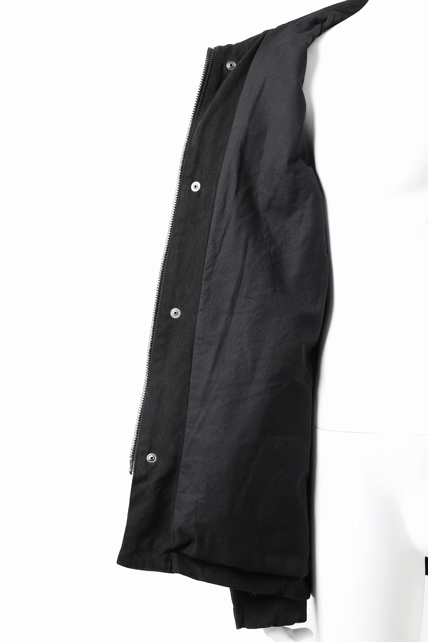 daub PADDED MT-HOOD JACKET / SOFT COTTON TWILL (BLACK) - Image 30