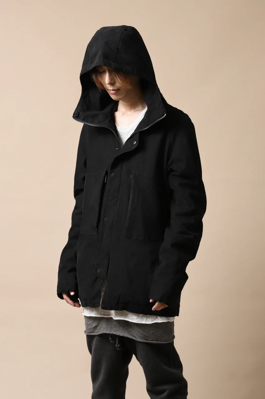 daub PADDED MT-HOOD JACKET / SOFT COTTON TWILL (BLACK) - Image 36